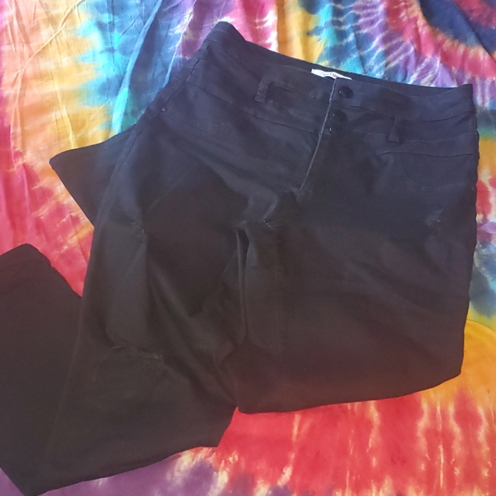 Black refuge high waisted jeans